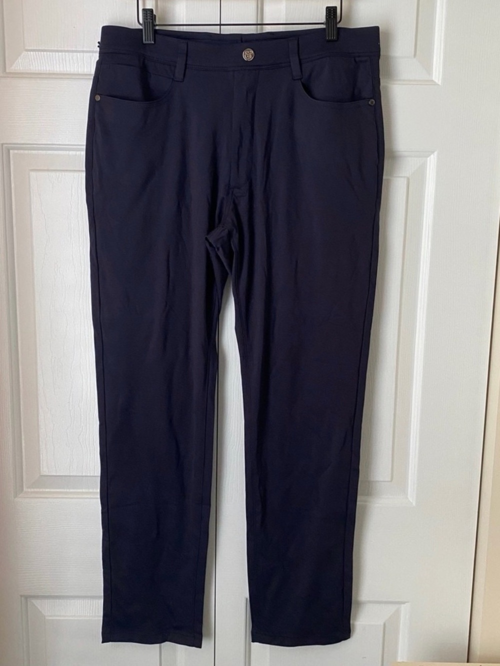 Collars & Co. Mens Velocity Pull-On Performance Pants 36x32 Stretch Casual‎ Navy